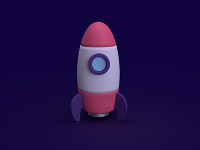 3D Game/ Cartoon Rocket Model Design 3d app art blender cartoon cute design game low poly mascot model rocket