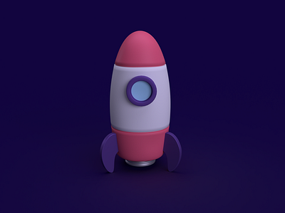 3D Game/ Cartoon Rocket Model Design