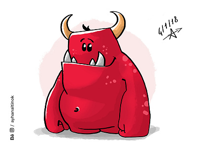 Moster Character Design art cartoon character drawing illustration mascot monster red sketch