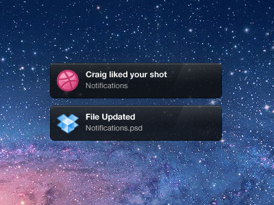 Notifications freebie gloss growl ui