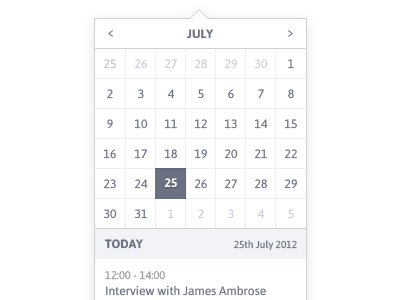 Calendar app asap calendar date dropdown