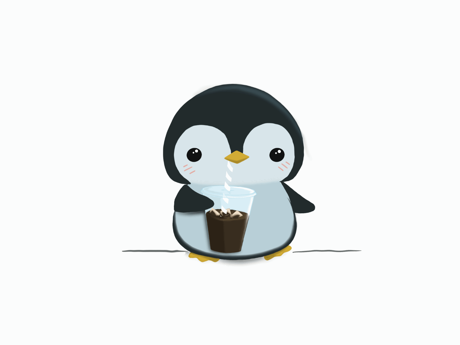 Coffee penguin animation coffee design illustration penguin procreate