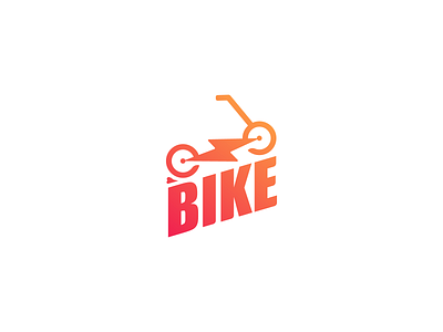 E-Bike Logo bike branding commerce design electric flat gradient icon logo minimal vector