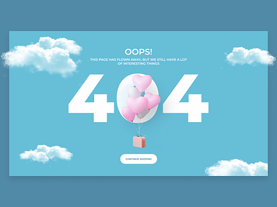 Error 404 404 404 error balloon clouds design error figma minimal number ui ux uxdesign website website design