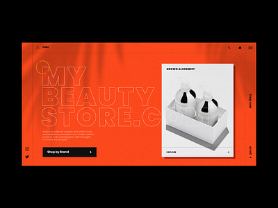 My Beauty Store branding cosmetics ecommerce ui web
