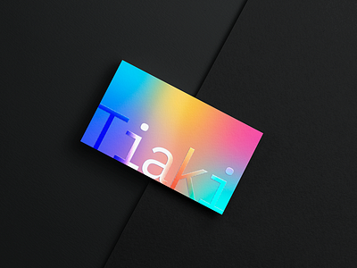 Tiaki branding business card design gradient vector