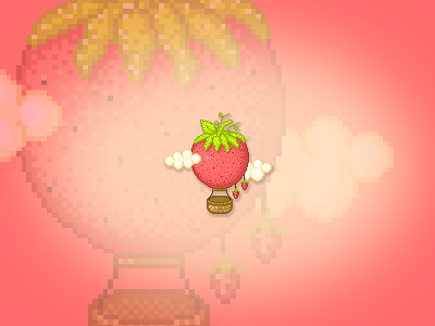 Strawberry Balloon animation balloon fruit gif pixel strawberry