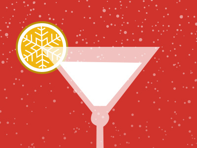 Winter Bar Tending bartending cocktail martini orange snow snowflake winter
