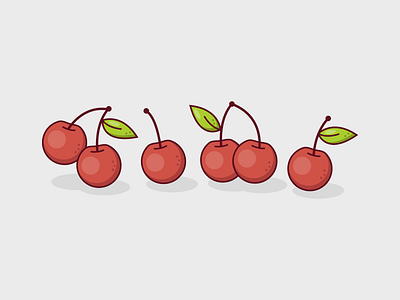 Cherries cherries food fruit illustration red vector