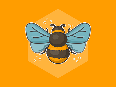 Save the bees bees branding bumblebee cute bee earth day flat design honey identity illustration logo nature save the bees save the planet vector wings world bee day yellow