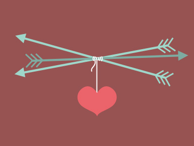 Arrows arrows flat heart love marsala pantone pink string