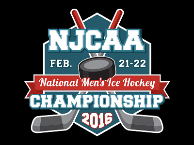NJCAA Hockey Championship 2016 Proposed Logo athletics blue championship college hockey logo sports vector