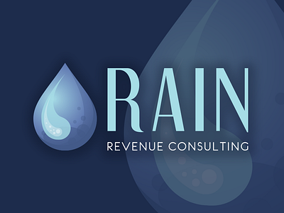 Rain Revenue Consulting Logo blue brand drop droplet identity logo purple rain vector