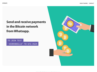 Bitwhats bitcoin blockchain crypto crypto currency design landing page lightning network responsive responsive design ui