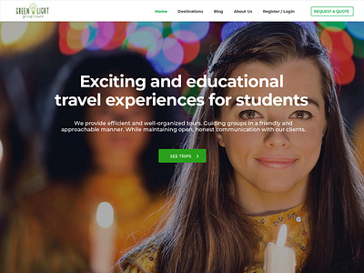 Green Light Tours Website design ui ui design ux design web design website