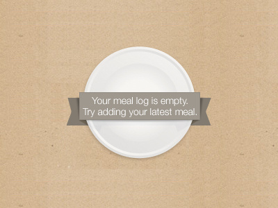 No meals in your log - Mealsapp empty food log meals nutrition plate ribbon
