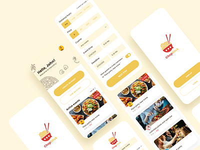 Food event app - Daily UI Challenge app design daily challange dailyui event food ui uxdesign