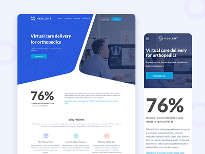 Healthcare landing page