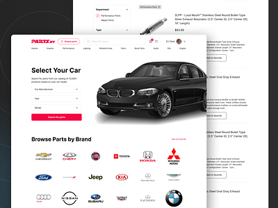 Car Parts E-commerce Website Design car car parts car website e commerce ui design uiux ux design web design website design
