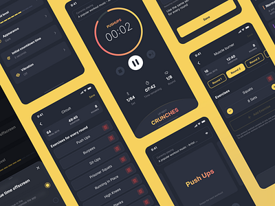 HIIT Timer and Workout App Design