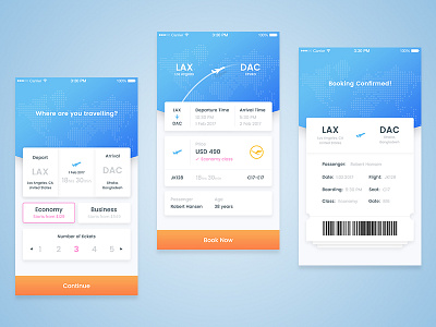 Daily UI challenge #5 app booking card eticket flight ios plane practice ticket ui