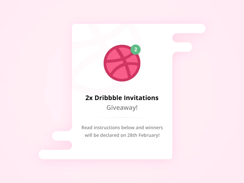 2x Dribbble Invitation after effects dribbble game gif giveaways invitations invite photoshop