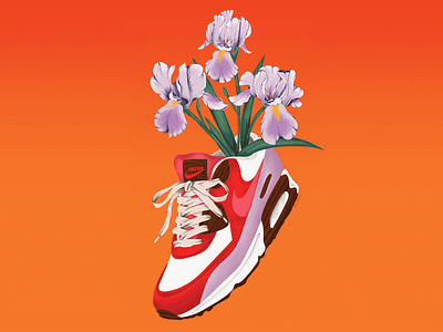 Nike Air Max 90 Bacon Forever digital drawing fashion illustration graphic design ill illustration