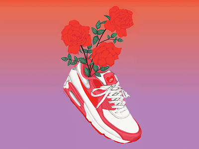 Nike Air Max 90 Valentine Ever digital drawing fashion illustration illustration sneaker