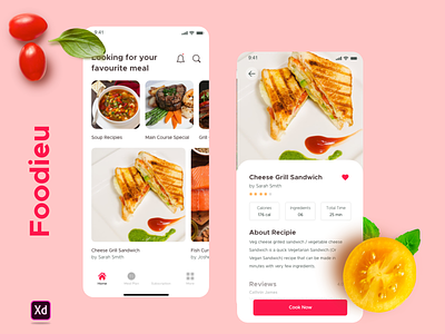 FoodView android app design app design eccomerce food and drink food delivery foodapp modern design new concept orderfood ui design uidesign uiux webdesign xd design