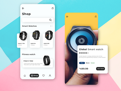 Smart Watch Ecommerce App UI design