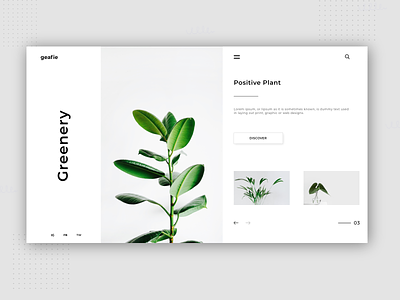 Informative Plant Web UI Design