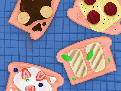 Sunday Breakfast for Friends breakfast cheese dessert digital painting editorial food food illustration illustration