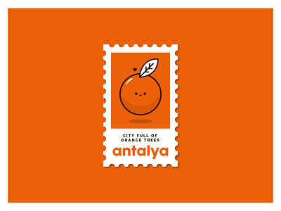 Antalya Stamp - Turkey antalya character city design editorial food food illustration graphic illustration illustrator logo orange stamp turkey typography vector