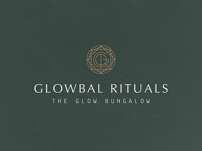 Glowbal Rituals branding compass glow logo monogram sacredgeometry skincare symmetry thin lines