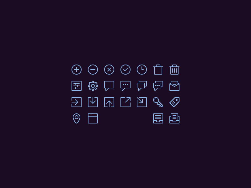 App icons by Adam Whitcroft on Dribbble