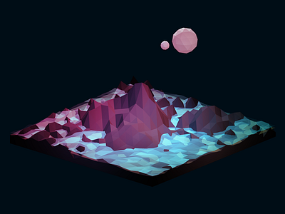 Island? geosphere low poly poly