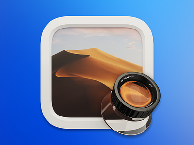 Preview icon 3d 3d icon app icon blender loupe macos magnifying glass preview