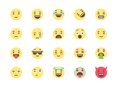 Emo-hi cute emoji faces illustrator