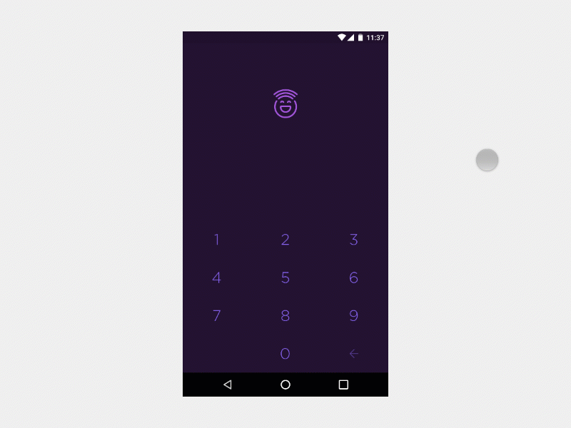 Tap, tap, boom android framer interaction keypad particles passcode ui