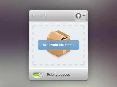 Drag, Drop, Share Alternative box cloud compact mini sharing toggle ui upload