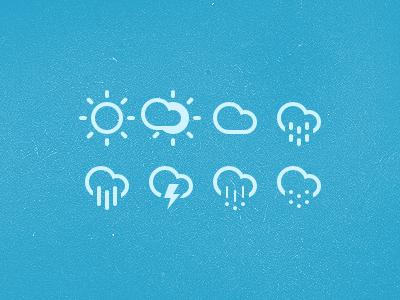 Weather Icons cloud drizzle hail icon icons lightning pictograph rain snow sun weather