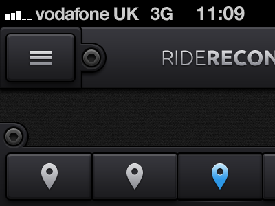 RideRecon UI (with Button PSD) app bolt gradient ios ride soft ui