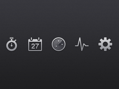 RideRecon Icons - Work in Progress activity app calendar explore icons radar settings start stats ui