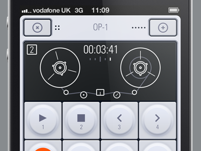 OP-1 app buttons ios led music op 1 synth ui