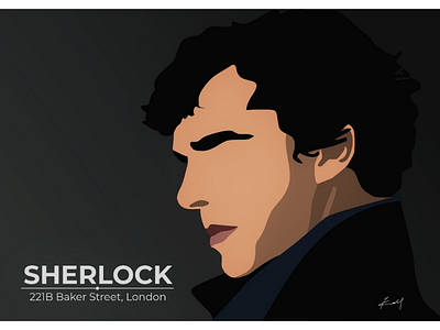 Sherlock holmes vector portrait baker street illustrator london portrait sherlock vector