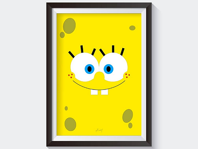 Spongebob squarepants wall poster spongebob w poster illustrator