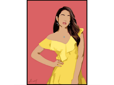 Vector portrait of an Indian actress wall poster vector poster bollywood actress