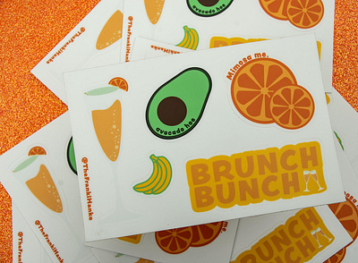Brunch Bunch Sticker Sheet - Product Design colorful flat art product product design vector art vector artwork