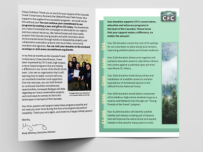 Cascade Forest Conservancy - Holiday Brochure Design
