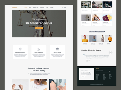 Suprim Website branding law farm law website lawyer minimal suprim suprim website ui uidesign user interface ux